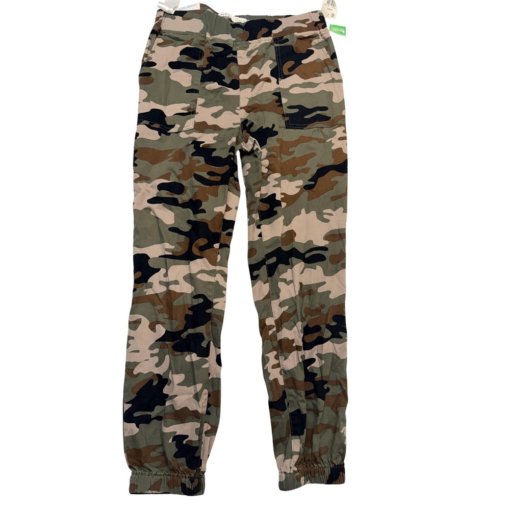 Tinseltown High Rise Jogger Pants Juniors Medium Green Camo Elastic Waist NWT‎